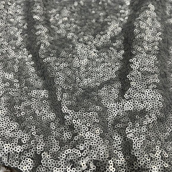 Silver Sequin Skirt For Kids Elastic Waistband Medium M Joe Fresh - Picture 2 of 4